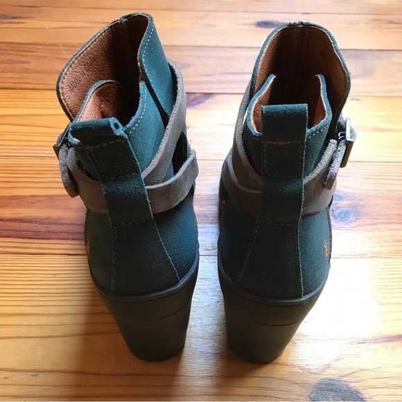 Art Teal Tan Strap Spanish Leather Boots, EUC, 38 - Picture 11 of 14